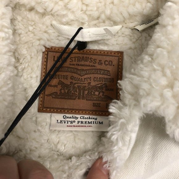 Levi's Premium Cozy Cocoon Sherpa Trucker Jacket M - Picture 7 of 11